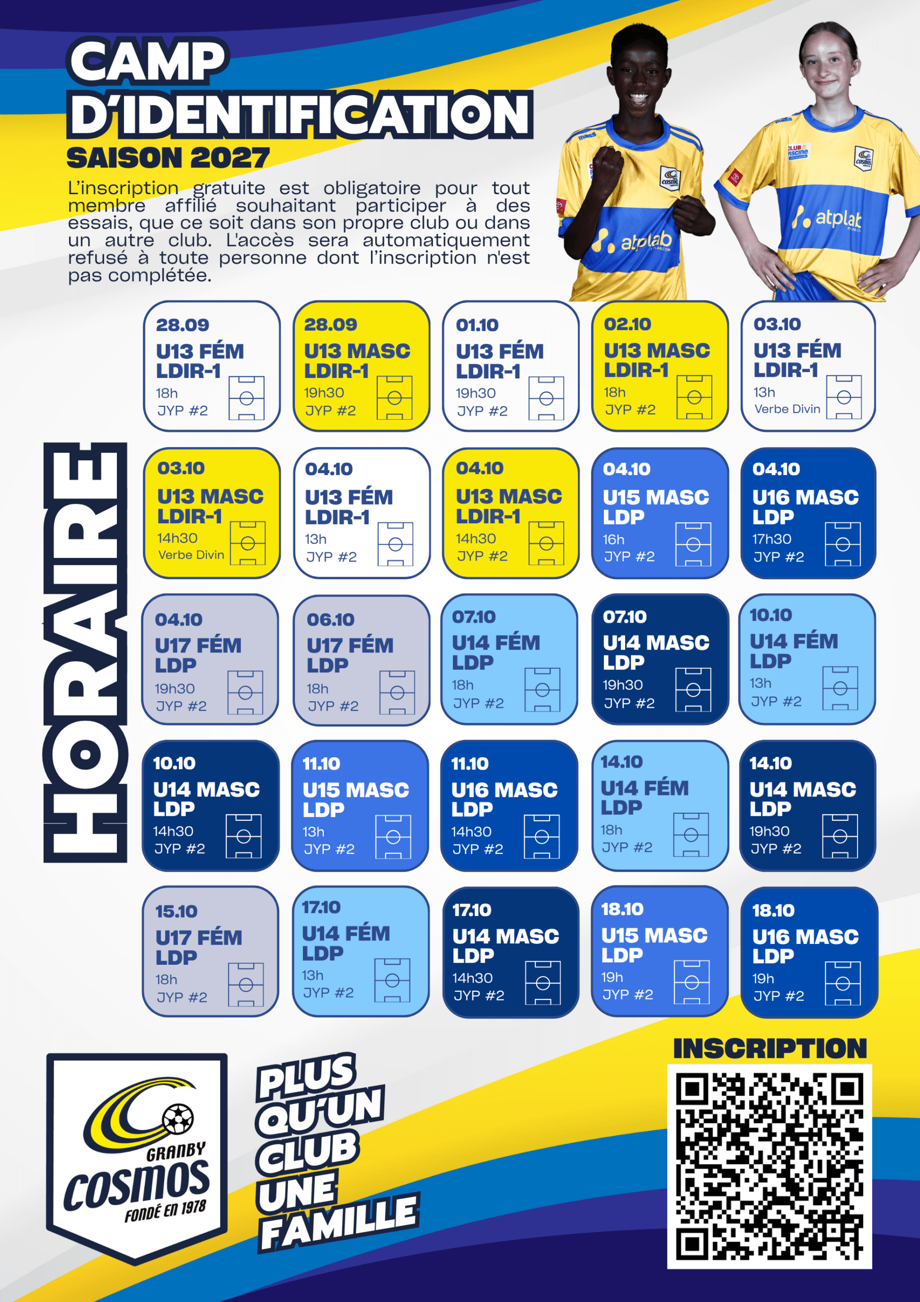 CAMP D'IDENTIFICATION - SAISON 2027 - Cosmos - Club de soccer CAMP D’IDENTIFICATION – SAISON 2027